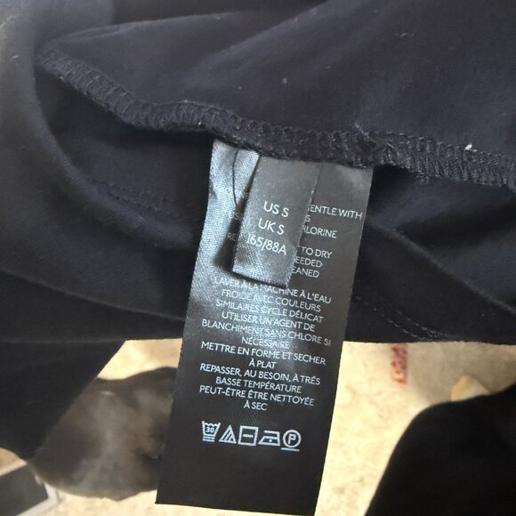 Anthropologie Maeve Black Scoop Neck Cap Sleeve Top Fitted Size Small Basic - Picture 5 of 9